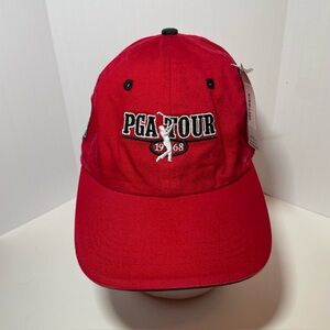 PGA Tour 1968 Hat Cap Ahead Golf Classic Cut Adjustable Red NEW